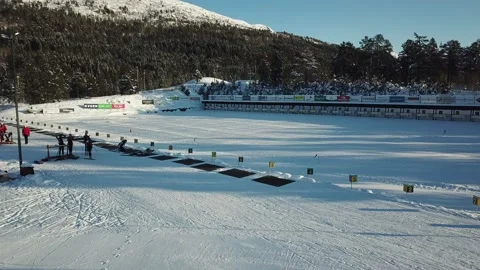 Drone Biathlon Stock Footage 149360768