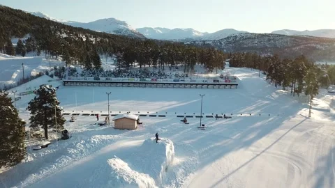 Drone Biathlon Stock Footage 149360771