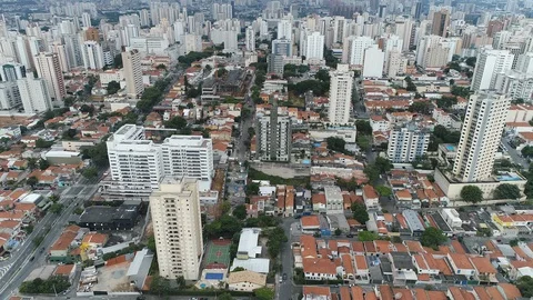 Drone Big South America Big City Stock Footage