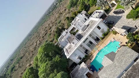 Drone Bird Collision Impact Causing Sudden Midair Crash and Loss of Control 스톡 동영상 321230116