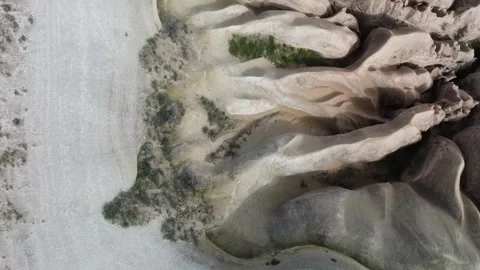 Drone Bird's Eye View Flight Over Red Valley 스톡 동영상 336489143
