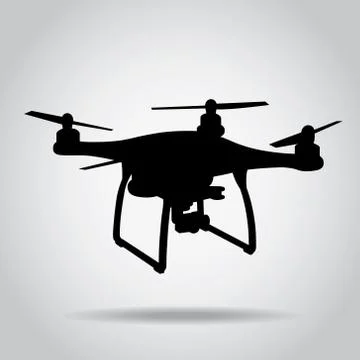 Drone black Icon Camera Video vector	 Stock-Illustration