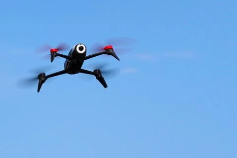 Drone in blue sky Stock Photos