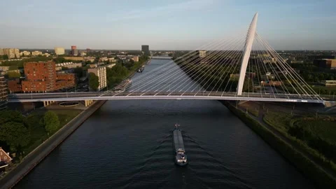 Drone Boat and Bridge 動画素材 244400504