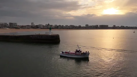 Drone from a boat at sea Stock Footage 323836432