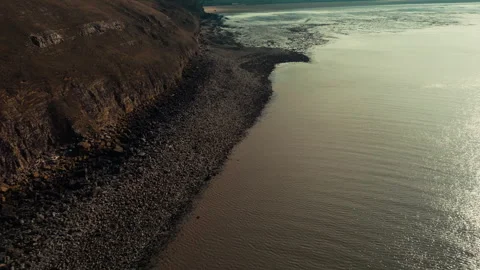 Drone at Brean Down Stock Footage 308427544
