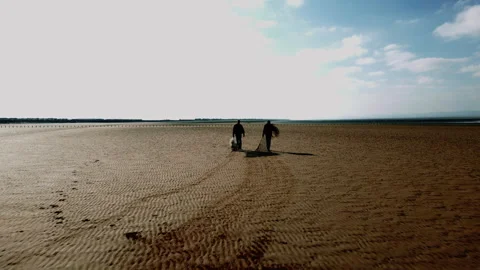 Drone at Brean Down Stock Footage 308427794