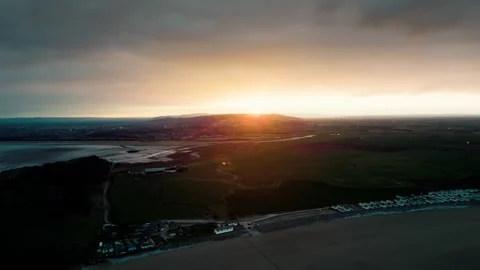 Drone at Brean Down Stock Footage 308429403