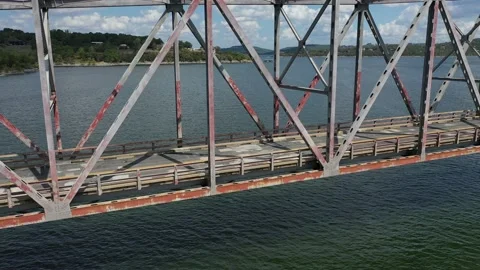 Drone Bridge Profile Video stock 161526845