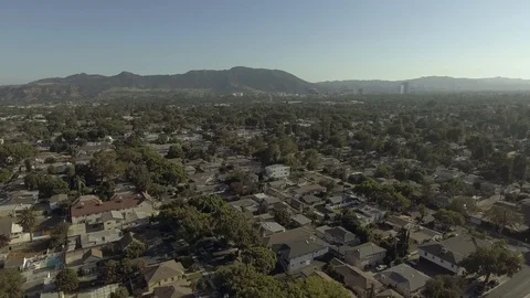 Drone Burbank CA 1 Stock Footage 96271010