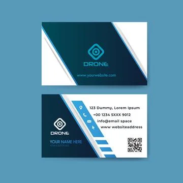 Drone business cards template vector design 스톡 일러스트