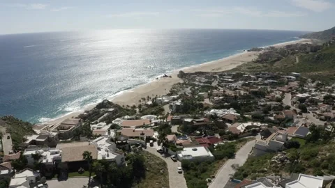 Drone Cabos Mexico ocean view Vídeos de archivo 247200433