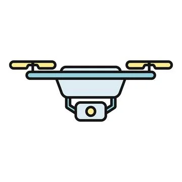 Drone with camera flying icon vector illustration Stock Illustration