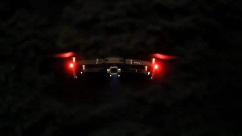Drone With A Camera Flying In Night. Video stock 110660841