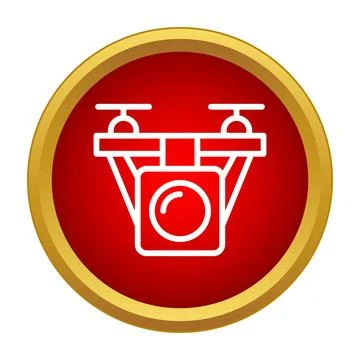 Drone camera flying quadcopter technology icon Stock Illustration