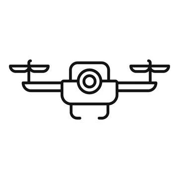 Drone with camera icon representing aerial technology Stockillustratie