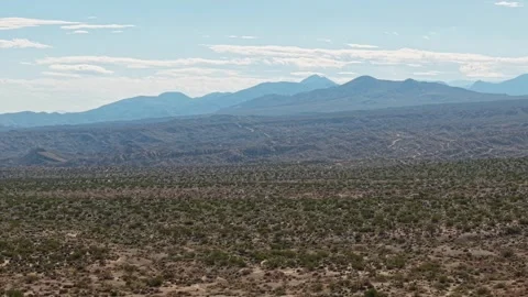 Drone Camera Moves Through Cantil California Highlighting Scale and Isolation Stock Footage 324442195