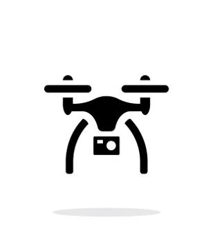 Drone with camera simple icon on white background Stockillustratie
