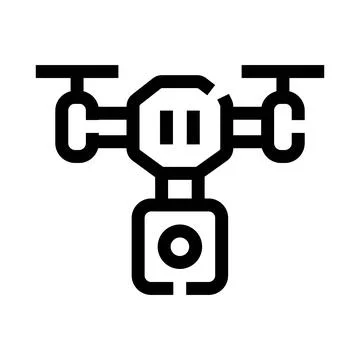 Drone camera technology icon for aerial surveys イラスト素材