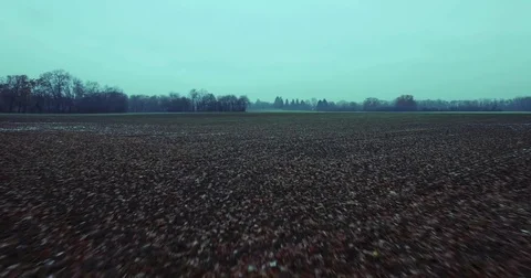 Drone campain view in winter with cloudy weather Stock Footage 83995806