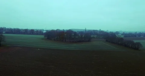 Drone campain view in winter with cloudy weather Stock Footage 83995881