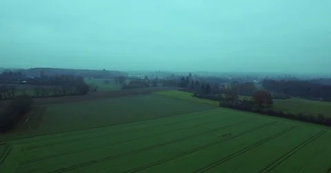 Drone campain view in winter with cloudy weather Stock Footage 83995928