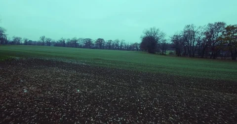 Drone campain view in winter with cloudy weather Stock Footage 83995989