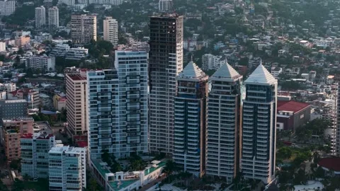 Drone capture documenting reconstruction after hurricane impact in Acapulco 動画素材 320767890