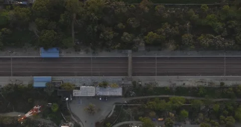 Drone capture empty railway track in india, 4k footage Vídeo Stock 329743814