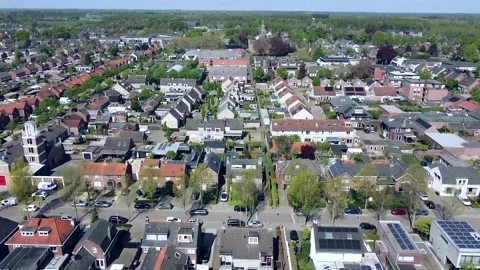 A drone capture of small town in Netherlands Video stock 221274484