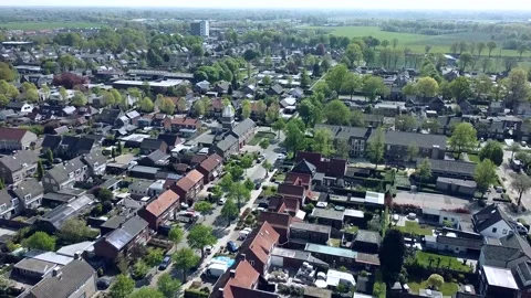 A drone capture of small town in Netherlands Video stock 221274503