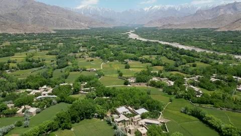 Drone captures Kapisa's stunning scenery Stock Footage 274536067