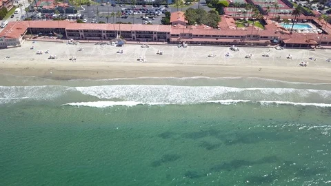 Drone captures school of Leopard Sharks near snorkelers Stock Footage 116522994