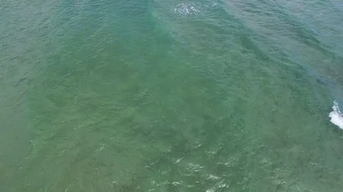 Drone capturing the waters of the sea Stock Footage 80167532
