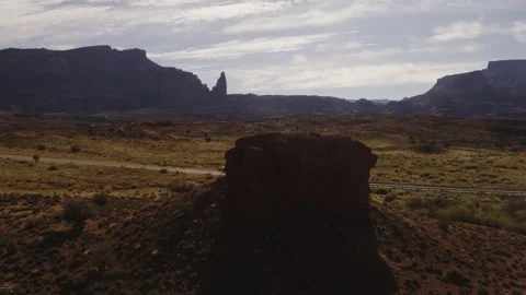 Drone of Car Driving In Utah Stock Footage 320316474