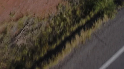 Drone of Car Driving In Utah Stock Footage 320316698