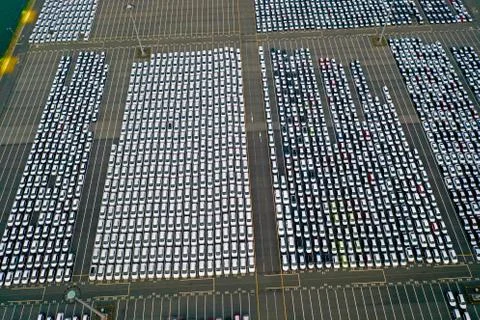 Drone carparking 스톡 사진