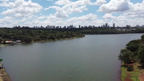 Drone Cascavel Lake Stock Footage 306325798