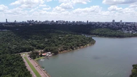 Drone Cascavel Lake Stock Footage 306325799