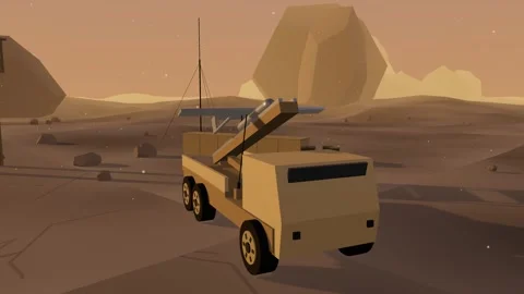 Drone catapult crew site on high ground 스톡 동영상 342257745