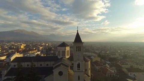 Drone on Cathedral Stock Footage 72314186