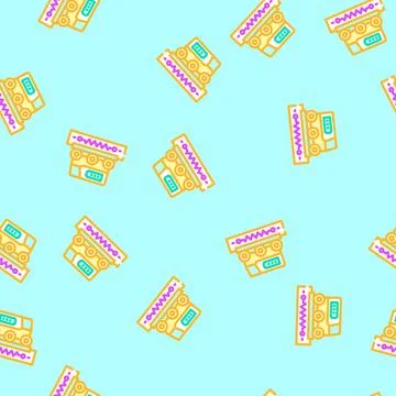 Drone charging autonomous delivery vector seamless pattern 스톡 일러스트