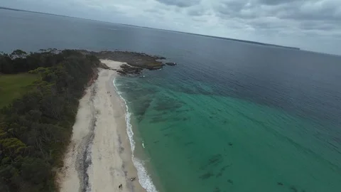 Drone chase drone along the beach Stock Footage 297088766