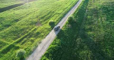 Drone chasing a car Stock Footage 94989253