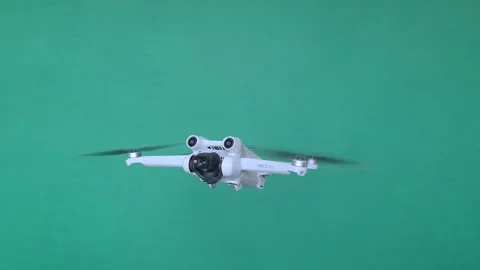 Drone on Chroma key Green screen, Left front diagonal Stock Footage 250055238