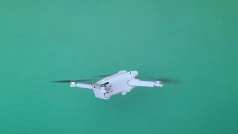 Drone on Chroma key Green screen, Spinning Stock Footage 250055269