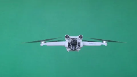 Drone on Chroma key Green screen, Gimbal Center to top Stock Footage 250055275