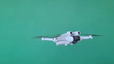 Drone on Chroma key Green screen, Right front diagonal Stock Footage 250055291