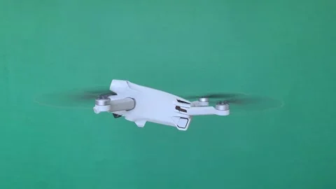 Drone on Chroma key Green screen,Right side Stock Footage 250054822