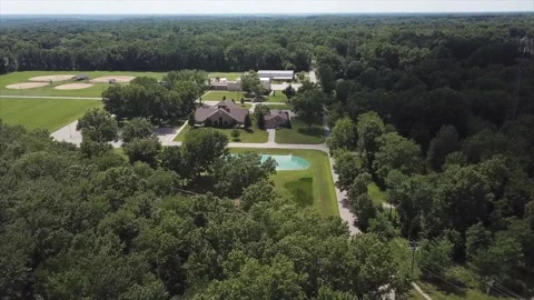 Drone of Church Stock Footage 135755749
